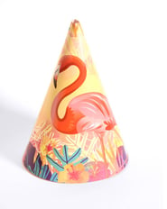 FLAMINGO PARTY HATS 6 PC