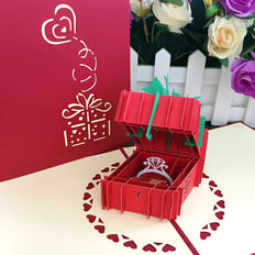 LOVE BOX RING GREETING CARD
