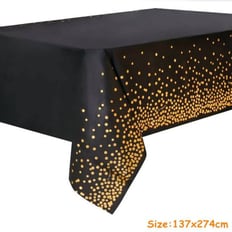 Black gold dots table Cover 