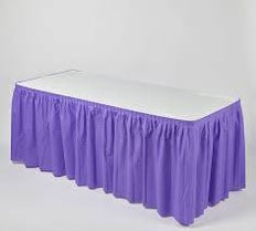 TABLE SKIRT RECTANGULAR COLOR PURPLE Size 73x426 cm 3.11 m
