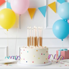 White Candles with Gold Glitter
