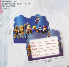 Roblox invitation cards