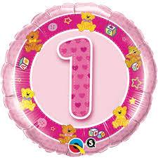 HAPPY BIRTHDAY 1 FOIL BALLOON SIZE 46 CM