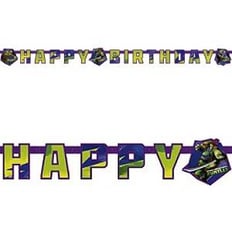 TEENAGE MUTANT NINJA TURTLES HAPPY BIRTHDAY BANNER SIZE 1.80 M