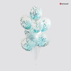 Turquoise Confetti Balloons Bouquet