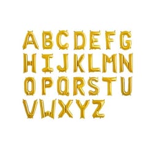 Mini Gold Letter Balloon