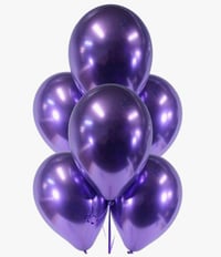 Purple Chrome Latex Balloons 6
