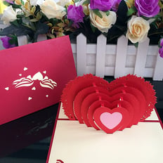 RED HEART GREETING CARD