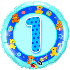 HAPPY BIRTHDAY FOIL BALLOON NO 1 SIZE 46 CM