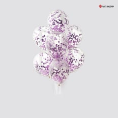 Purple Confetti Balloons Bouquet