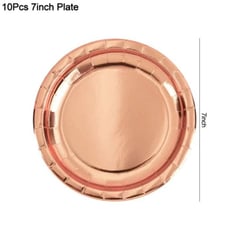 small plates, rose gold