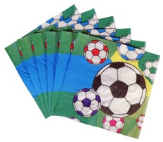 SOCCER NAPKINS 6 PCS