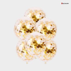 Gold Confetti Balloons Bouquet