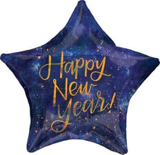 New Year's midnight star balloon