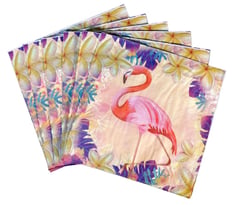 FLAMINGO NAPKINS 6 PCS