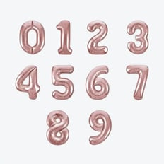 Mini Rose Gold Number Balloon
