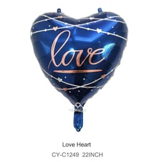 Blue Gold Love Heart Size 18 In 