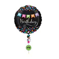  Birthday balloon with banner ribbon  
