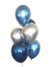 CHROME BALLOON BOUQUET 6 PCS 