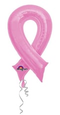 Pink Ribbon Balloon size 91 cm x 51 cm 