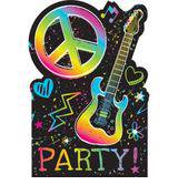ROCK INVITATIONS CARDS & ENVELOPES 8 PCS