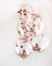 BALLOON BOUQUET ROSE GOLD GLITTER  