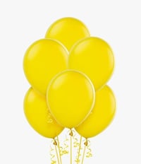 Yellow Helium Latex Balloons 6