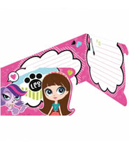 PET SHOP INVITATIONS CARDS 6 PCS