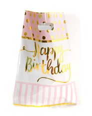 10-piece pink and gold gift bags