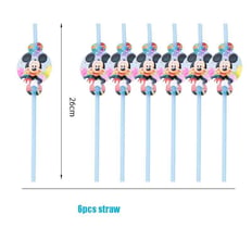 MICKEY MOUSE DRINKING STRAWS 10PCS