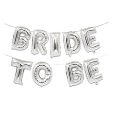 BRIDE TO BE MINE  LETTERS SILVER COLOR 