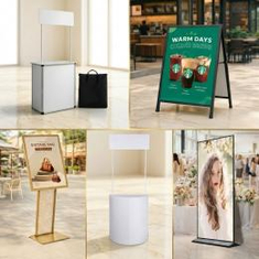 Various promotional stands
