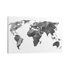 خريطة العالم بالخطوط البيضاء والسوداء