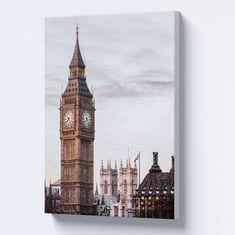 لوحة جدارية ساعة بيغ بين في مدينة لندن العريقة