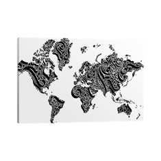 خريطة العالم بالزخارف