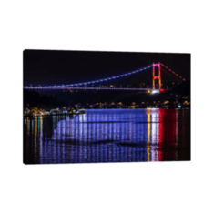 لوحة ليلية لجسر إسطنبول ب تركيا