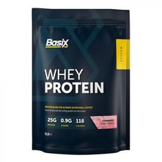 بيسيكس واي بروتين بنكهة الفراولة 5 باوند -BASIX WHEY PROTEIN