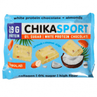  وايت شوكلت عالي البروتين باللوز وجوز الهند - CHIKA SPORT