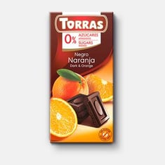 توراس شوكولاتة داكنة مع البرتقال بدون سكر مع محلي-torras
