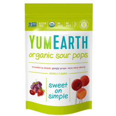 حلوى مصاصات الفواكة العضوية بنكهة الحوامض- Yum Earth