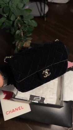 Chanel velvet bag