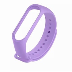 سوار مطاطي يتوافق مع  Xiaomi Mi Band الجيل 3/4 ( لا يشمل الساعه) -  اللون البنفسجي الفاتح