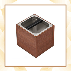 صندوق بقايا اسبريسو - خشبي غامق