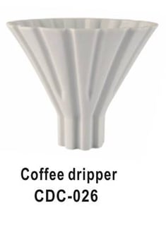 قمع ترشيح قهوة مصب لون ابيض v02 - بدون مقبض حجم LB- 898