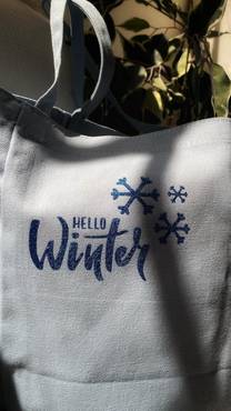 شنطة قماشية "Hello Winter"