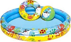 مجموعة العاب حمام السباحة مع كرة وعوامة للاطفال