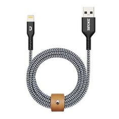 زندور كيبل ايفون USB قماشي - أسود