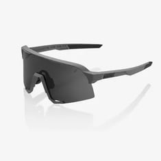 نظارة 100% مع عدسة شفافه S3  Matte Cool Grey Smoke Lens
