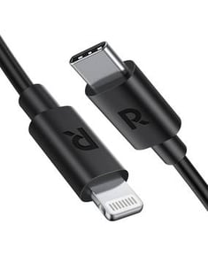 كيبل للآيفون من راف باور USB-C إلى Lightning - اللون أسود RAVPOWER
