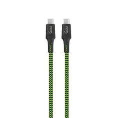 كيبل تايب سي USB-C إلى USB- C من قوي  GOUI الطول 1.5 متر مصنوع من القماش - اللون أخضر